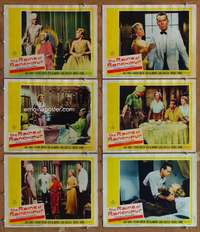 p686 RAINS OF RANCHIPUR 6 movie lobby cards '55 Lana Turner, Burton