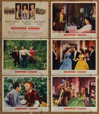 p687 RAINTREE COUNTY 6 movie lobby cards '57 Monty Clift, Liz Taylor