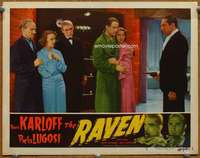p004 RAVEN movie lobby card #3 R49 Boris Karloff, Bela Lugosi
