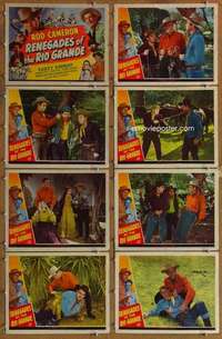 p360 RENEGADES OF THE RIO GRANDE 8 movie lobby cards '45 Rod Cameron