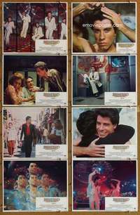 p384 SATURDAY NIGHT FEVER 8 movie lobby cards R1979 John Travolta