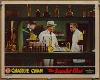 p052 SCARLET CLUE movie lobby card '45 Sidney Toler as Charlie Chan!