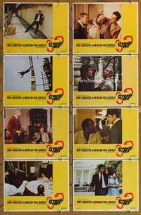 p386 SCORPIO 8 movie lobby cards '73 Burt Lancaster, Alain Delon