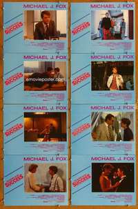 p388 SECRET OF MY SUCCESS 8 English movie lobby cards '87 Michael J Fox