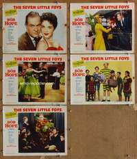 p789 SEVEN LITTLE FOYS 5 movie lobby cards '55 Bob Hope with 7 kids!