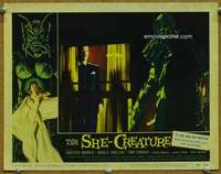 p043 SHE-CREATURE movie lobby card #5 '56 wild monster from Hell!
