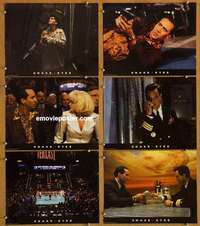 p698 SNAKE EYES 6 movie lobby cards '98 Nicolas Cage, Gary Sinise