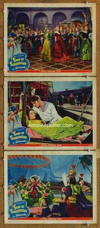 p935 SONG OF SCHEHERAZADE 3 movie lobby cards '46 Yvonne DeCarlo