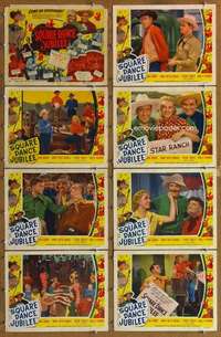 p414 SQUARE DANCE JUBILEE 8 movie lobby cards '49 all-star country music!