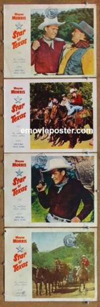 p884 STAR OF TEXAS 4 movie lobby cards '53 Sheriff Wayne Morris!