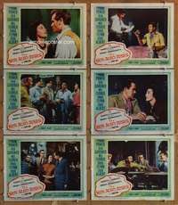 p707 SUN ALSO RISES 6 movie lobby cards '57 Errol Flynn, Tyrone Power