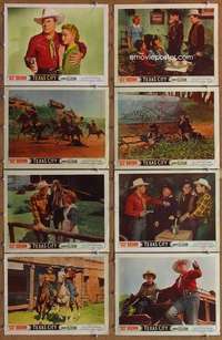 p429 TEXAS CITY 8 movie lobby cards '52 Johnny Mack Brown, Ellison