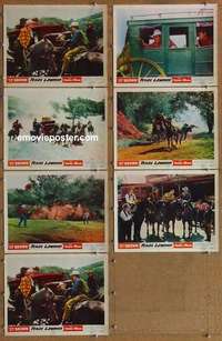 p588 TEXAS LAWMEN 7 movie lobby cards '51 Johnny Mack Brown, Ellison