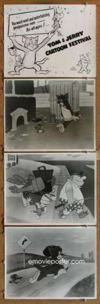 p895 TOM & JERRY CARTOON FESTIVAL 4 Aust movie lobby cards c60s cool!