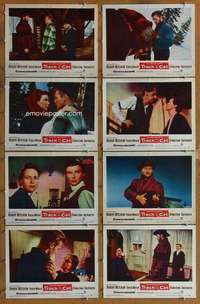 p442 TRACK OF THE CAT 8 movie lobby cards '54 Robert Mitchum, Wright