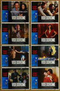 p459 VIDEODROME 8 movie lobby cards '83 David Cronenberg, sci-fi!