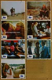 p602 VIOLETS ARE BLUE 7 movie lobby cards '86 Sissy Spacek, Kevin Kline