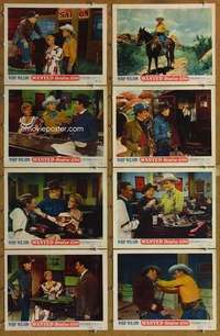p465 WANTED DEAD OR ALIVE 8 movie lobby cards '51 Whip Wilson