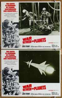 s054 WAR BETWEEN THE PLANETS 2 movie lobby cards '71 Italian sci-fi!