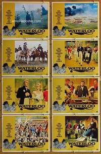 p469 WATERLOO 8 movie lobby cards '70 Rod Steiger as Napoleon Bonaparte!