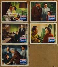 p812 WHIRLPOOL 5 movie lobby cards '50 pretty Gene Tierney image!