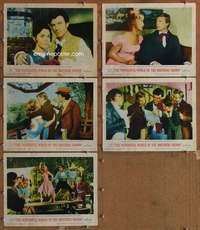p814 WONDERFUL WORLD OF THE BROTHERS GRIMM 5 movie lobby cards '62