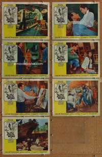 p608 WORLD OF SUZIE WONG 7 movie lobby cards '60 William Holden, Kwan