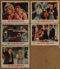p815 YELLOW ROLLS-ROYCE 5 movie lobby cards '65 Ingrid Bergman, Delon