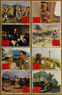 p481 YOUNG WINSTON 8 movie lobby cards '72 Robert Shaw, Churchill