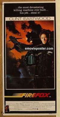 w506 FIREFOX Australian daybill movie poster '82 Clint Eastwood, de Mar art!