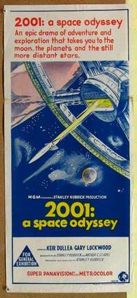w329 2001 A SPACE ODYSSEY Australian daybill movie poster '68 Kubrick