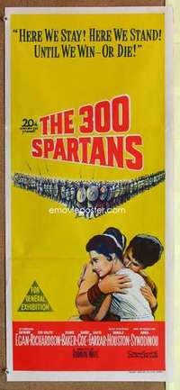 w331 300 SPARTANS Australian daybill movie poster '62 Richard Egan, Baker