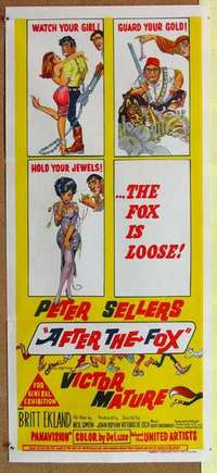 w341 AFTER THE FOX Australian daybill movie poster '66 Peter Sellers