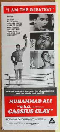 w343 AKA CASSIUS CLAY Australian daybill movie poster '70 Muhammad Ali!