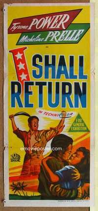 w353 AMERICAN GUERRILLA IN THE PHILIPPINES Australian daybill movie poster '50