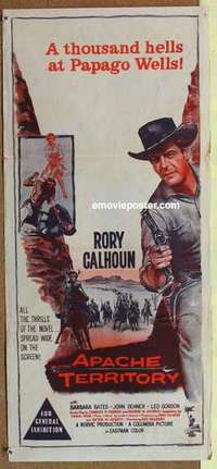 w359 APACHE TERRITORY Australian daybill movie poster '58 Rory Calhoun