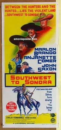 w364 APPALOOSA Australian daybill movie poster '66 Southwest to Sonora!