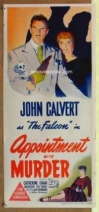 w365 APPOINTMENT WITH MURDER Australian daybill movie poster '48 The Falcon!