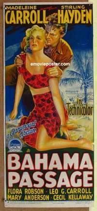 w371 BAHAMA PASSAGE Australian daybill movie poster '41 Madeleine Carroll