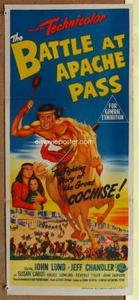 w376 BATTLE AT APACHE PASS Australian daybill movie poster '52 Jeff Chandler