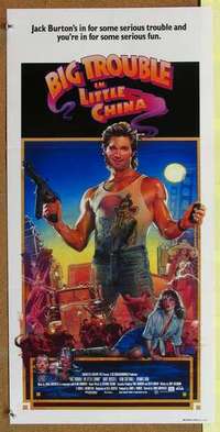 w386 BIG TROUBLE IN LITTLE CHINA Australian daybill movie poster '86 Russell