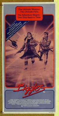 w388 BIGGLES Australian daybill movie poster '86 Peter Cushing, Neil Dickson
