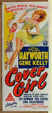 w455 COVER GIRL Australian daybill movie poster '44 Rita Hayworth, Kelly