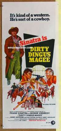 w475 DIRTY DINGUS MAGEE Australian daybill movie poster '70 Frank Sinatra