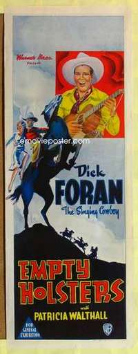 w322 EMPTY HOLSTERS long Australian daybill movie poster '37 Dick Foran