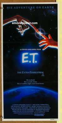 w492 ET Australian daybill movie poster '82 Steven Spielberg, Drew Barrymore