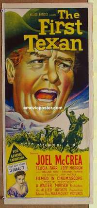 w507 FIRST TEXAN Australian daybill movie poster '56 Joel McCrea, Farr