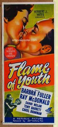 w508 FLAME OF YOUTH Australian daybill movie poster '49 Fuller, McDonald