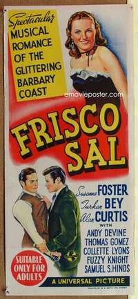 w524 FRISCO SAL Australian daybill movie poster '45 Susanna Foster, Bey