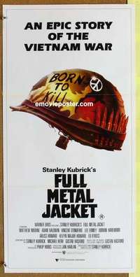 w527 FULL METAL JACKET Australian daybill movie poster '87 Stanley Kubrick